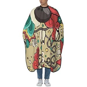 Kappersjurk met bowling-krabbel-schaalpatroon, kapper, cape, verstelbaar, kapperscape, originele kapperscape voor haarsnit vrouwen, haarknippen