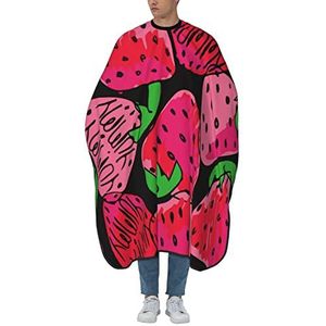 Haarknip Cape Heerlijke Aardbeienpatroon Aquarel Salon Cape Verstelbaar Schort Universeel Styling Schort Voor Vrouwen Kapsel Haarknippen
