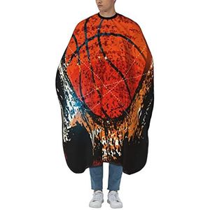 Haar Snijden Schort Basketbal Retro Aquarel Art Kapper Cape Vlekbestendig Kapsel Schort Jurk Antistatische Salon Jassen Voor Vrouwen Salon Kapper