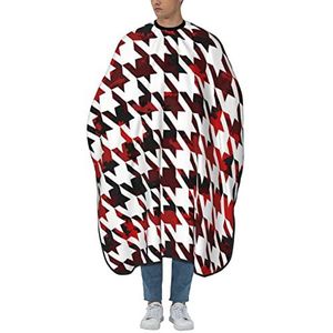 Kapperscape, rode geruite camouflage pied, pied-de-poule cape, waterdicht, kappersjurk, verstelbare beschermende cape voor volwassenen, kappersstyling