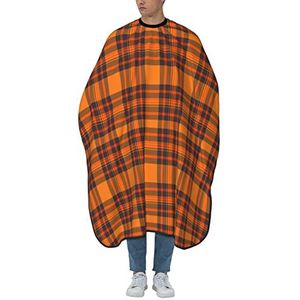 Thanksgiving Cut Cape Plaid Pompoen Oranje Kappers Cape Unisex Professionele Haarknipcape Kappers Schort voor Volwassenen Kapsel Knippen