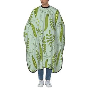 Salon Cape Groene Erwten Leave Blauw Kapper Schort Cape Waterdichte Styling Capes Unisex Kappers Schort Voor Snijden Salon Styling