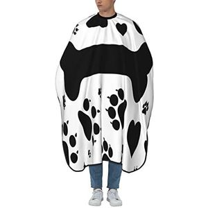 Kappers Schort Hond Poot Zwart Hart Kappers Gown Professionele Kapper Cape Doek Professionele Haar Snijden Toga Voor Kappers Familie Mannen