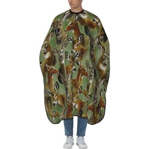 Kappers Toga Herten Hoofden Elanden Camouflage Kapper Schort Cape Gepersonaliseerde Styling Capes Verstelbare Haar Snijden Toga Voor Kleuren Styling Kinderen