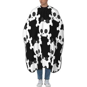 Kapper Schort Cape Kull Crossbones Boog Kapper Kapper Kapsel Cape Professionele Haar Snijden Toga Vlekbestendige Kappers Jurk Voor Salon Kapper Snijden