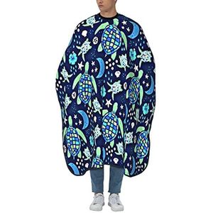 Snijcape Turtle'S Moonlit Walk Galaxy Salon Cape Mode Kapper Schort Originele Salon Kappers Capsules Voor Vrouwen Volwassenen Haarstyling