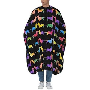Kappersjurk Aquarel Daschund Hond Kapper Schort Verstelbare Kapper Kapper Cape Waterdichte Haar Knipjurk Voor Mannen Vrouwen Kleurplaten