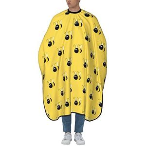 Kapperscape Hard Werk Bee Cartoon Geel Schort Waterdicht Kapsalon Cape Antistatische Haar Knipbeurt Cape voor Kapsel Snijden Salon