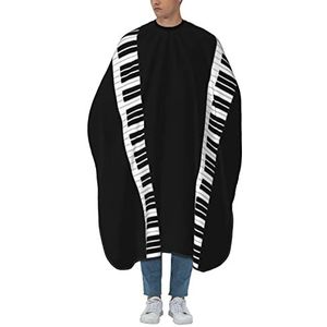 Kappersschort Pianotoetsen Zwart En Wit Kapperscape Antistatische Cape Verstelbaar Snijden Schort Kappers Styling
