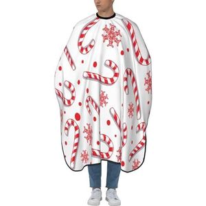 Kapper Schort Cape Kerst Rode Snoep Riet Salon Cape Verstelbare Kapsel Cape Waterdichte Haar Snijden Cape Voor Familie Vrouwen Kapper