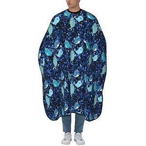 Kapperscape Schattige Walblauw Vergulde Salon Cape Universele Kapsalon Cape Verstelbare Kappers Schort Voor Salon Kinderen Haarknippen