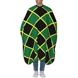 Salon Cape Jamaicaanse Vlag Streep Caribisch Haar Snijden Schort Verstelbare Kappers Schort Professionele Kapper Cape Doek Voor Salon Styling Kids