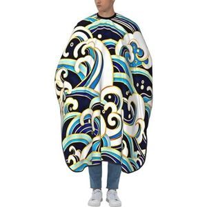 Haarknipcape, Japanse grote golvenzee, tondeuse, cape, antistatisch, kapperscape, verstelbare kapperscape voor haarstyling, haarsnit