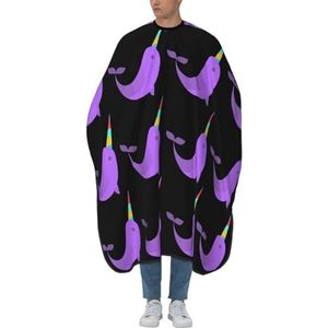 Kapper Kapsel Cape Cartoon Walvis Print Salon Cape Vlekbestendig Styling Capes Waterdichte Kapper Jurk Voor Styling Haar Snijden Kapper