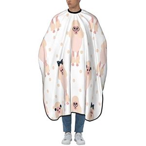 Kapper Schort Roze Poedel Studie Meisje Haar Snijden Schort Vlekbestendig Haar Snijden Toga Verstelbare Haar Snijden Toga Voor Mannen Styling Coloring
