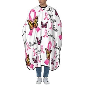 Kapper Cape Geloof Roze Linten Vlinder Kappers Schort Professionele Kappers Jurk Verstelbare Kappers Schort Voor Styling Salon Haar Knippen