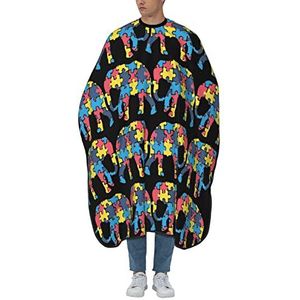 Kappers Toga Autisme Bewustzijn Olifant Gift Haar Snijden Schort Professionele Schort Vlekbestendige Salon Jassen Voor Mannen Haar Snijden Vrouwen