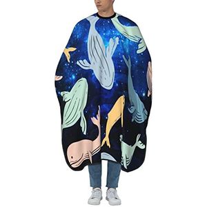 Kapper Schort Walvis Dolfijn Galaxy Kapper Kapper Kapper Cape Professionele Salon Jassen Anti-Statische Kappers Voor Mannen Styling Kapsel