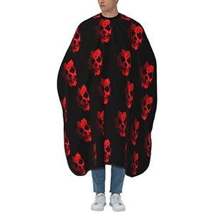Kapmantel Rode Schedel Vuur Halloween Haarknipjas Universele Haarknipping Cape Antistatische Styling Schort Voor Kapsel Volwassenen Haarstyling