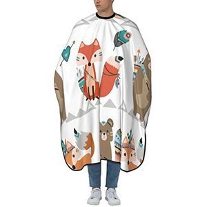 Kapper Cape Cartoon Vos Wees Dappere Salon Cape Anti-Statische Schort Verstelbare Salon Jassen Voor Kapsel Kapper Kappers