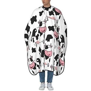 Kappers Schort Grappige Koe Patroon Salon Cape Verstelbare Kapsel Schort Jurk Waterdichte Volledige Lengte Cape Voor Kapsel Snijden Kids