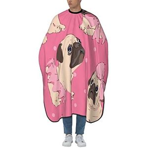 Kappers Schort Leuke Kawaii Pug Hond Lover Kapper Cape Professionele Schort Anti-Statische Kappers Jurk Voor Snijden Vrouwen Styling