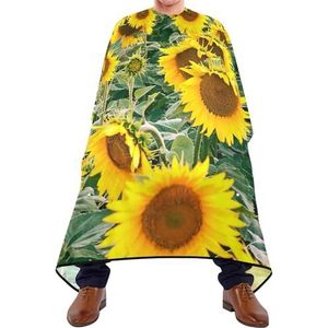 Kapper Kapsel Cape Groot Veld Van Naadloze Gele Zonnebloemen Textuur Kapper Schort Vlekbestendig Kapsel Cape Professionele Kappers Jurk Voor Kappers Salon Vrouwen