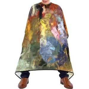 Salon Cape Abstract Psychedelische Kleurrijke Olie Slagen Verf Met Borstels Kapper Kapsel Cape Professionele Haar Snijden Jurk Gepersonaliseerde Kapsel Cape Voor Kapper Styling Kleuring