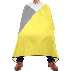 Kapper schort Cape Geometrische In Geel En Grijs Kleur Grijs Wit Geel Kleur Kapper Kapper Cape Waterdichte Schort Unisex Kapper Cape Doek Voor Kinderen Vrouwen Kappers