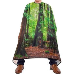 Salon Cape Redwood Bomen In Bomen Noordwesten Regen Bomen Groene Bladeren Kapper Kapper Cape Antistatische Kappers Salon Cape Professionele Styling Capes Voor Snijden Kapper Kids