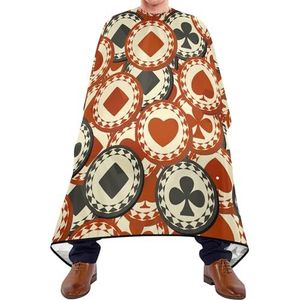 Kappers Schort Poker Chips Naadloze Rood Zwart Textuur Patroon Salon Cape Waterdichte Kapper Cape Doek Professionele Kappers Schort Voor Kapper Kapper Kapsel Vrouwen