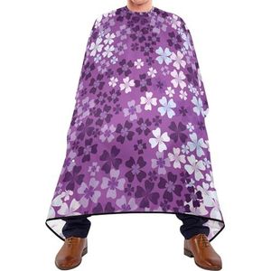 Kapper Kapsel Cape Naadloze Patroon Van Paars Wit Lila Bloemen Patroon Salon Cape Gepersonaliseerde Kappers Jurk Vlekbestendige Kappers Voor Styling Kinderen Kids