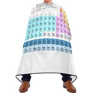 Haar Knippen Schort Kleurrijke Periodiek Systeem Van De Elementen Met Elementen Op Witte Salon Cape Gepersonaliseerde Salon Jassen Professionele Kapsel Cape Voor Salon Kappers Styling