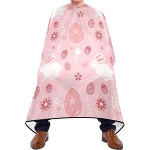 Haarknipschort Pasen Naadloze Witte Konijnen Konijnen Eieren In Roze Stijl Salon Cape Professionele Kappers Cape Verstelbare Kapper Cape Voor Knippen Kappers Vrouwen