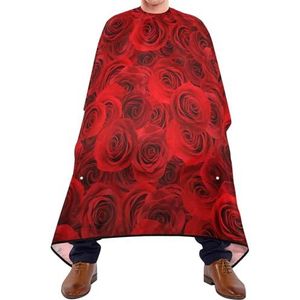 Kappersschort Naadloze Mooie Rode Rozen Bloemen Textuur Kapper Kapper Kapsel Cape Waterdichte Kappers Schort Gepersonaliseerde Styling Capes Voor Vrouwen Snijden Kinderen
