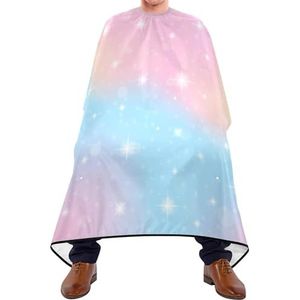 Kappersschort Abstract Galaxy Fantasie Roze Blauw Geel Regenboog Sterren Kapper Schort Vlekbestendig Kappers Salon Cape Waterdichte Kappers Cape Voor Salon Haar Snijden Styling