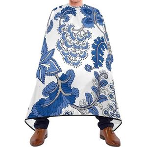 Kappersjurk Naadloze Bloem Pai-Sley Ornament Krullende Bloemen Op Witte Kapper Schort Waterdicht Kapsel Cape Unisex Schort Voor Kleurplaten Kinderen Familie