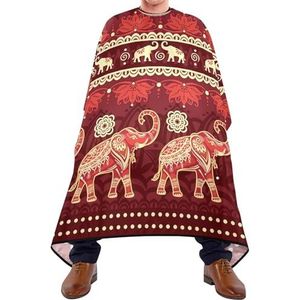 Salon Cape Mandala Bloem Etnische Tribal Olifanten Kapper Schort Cape Gepersonaliseerde Kapsel Cape Professionele Haar Knipjurk Voor Familie Kapper Mannen