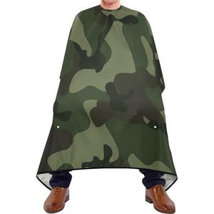 Kapper Kapsel Cape Abstracte Camouflage Voor Jacht In Groen Bruin Zwart Stijl Kapper Schort Cape Vlekbestendig Volledige Lengte Cape Gepersonaliseerde Kapsel Cape Voor Kapper Kinderen Salon