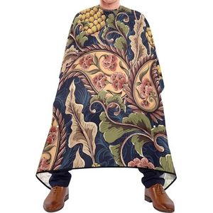 Kapper Kapsel Cape Vintage Decoratieve Naadloze Bloem Pai-Sley Bloemen Kapper Schort Cape Waterdichte Salon Jassen Unisex Kappers Salon Cape Voor Kleurplaten Snijden Kinderen