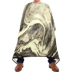 Kapper Schort Natuurlijke Luxe Goud Marmer Gouden Poeder Oosterse Art Kapper Schort Cape Waterdichte Salon Jassen Antistatische Schort Voor Mannen Kleurplaten Salon