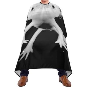 Kapper Kapsel Cape Real Axolotl Zwemmen Salamander Voorkant Op Donkere Kapper Schort Vlekbestendige Kappers Cape Professionele Schort Voor Vrouwen Kleurende Familie
