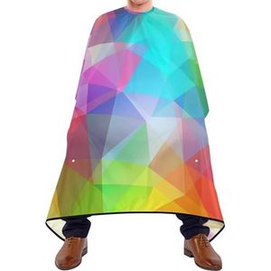 Kapper Kapsel Cape Abstracte Naadloze Driehoeken In Kleurrijke Gradiënt Patroon Kapper Schort Cape Waterdichte Styling Capes Verstelbare Haar Snijden Cape Voor Familie Snijden Kinderen