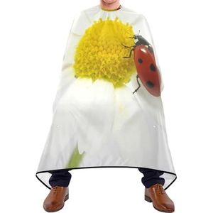 Salon Cape Rood Lieveheersbeestje Zit Op Een Wit Madeliefje Bloemblaadje Kapper Schort Gepersonaliseerde Kappers Verstelbare Kappers Jurk Voor Kinderen Styling Haar Knippen