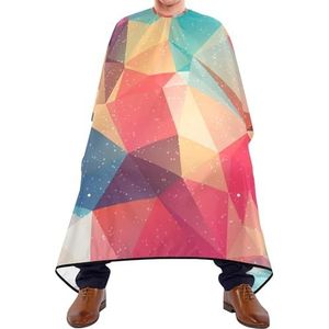 Kappersjurk Abstracte Naadloze Driehoeken In Kleurrijke Gradiënt Patroon Salon Cape Professionele Haar Snijden Cape Vlekbestendig Kappers Schort Voor Kapper Mannen Familie