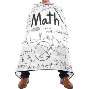 Tondejas Wiskundige Theorie Formule Vergelijking Gekrabbeld Op Witte Salon Cape Mode Haar Snijcape Polyester Kapmantel Voor Kapsel Kinderen Salon