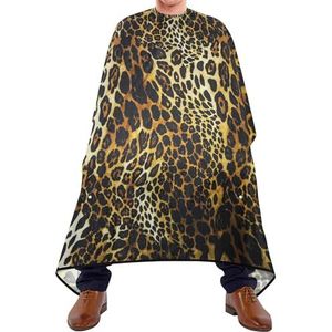 Kapper Schort Donkerbruin Luipaard Huid Dier Textuur Naadloze Achtergrond Kapper Cape Professionele Schort Professionele Kappers Jurk Voor Styling Snijden Kapsel