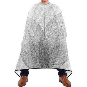 Kapper Cape Zwart Wit Retro Blad Abstracte Achtergrond Op Witte Salon Cape Professionele Haar Knipjurk Unisex Kappers Cape Voor Mannen Familie Kinderen