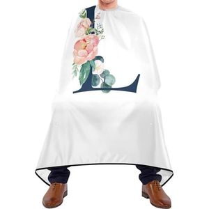 Kapper Kapper Kapsel Cape Bloem Alfabet Monogram Rose Goud Brief Kappers Schort Gepersonaliseerde Kapsel Schort Jurk Unisex Kappers Salon Cape Voor Kleuring Familie Mannen