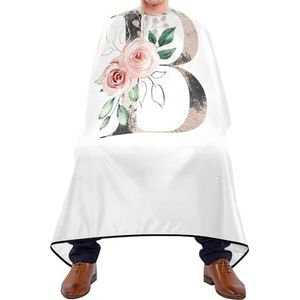 Salon Cape Bloem Alfabet Monogram Navy Brief Haar Knippen Schort Waterdichte Kappers Jurk Gepersonaliseerde Styling Capes Voor Mannen Kapper Vrouwen